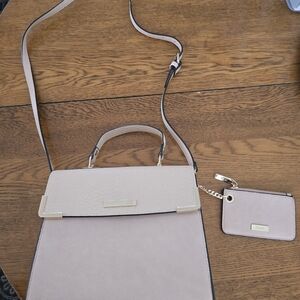 Chic Cream Satchel with Cardholder